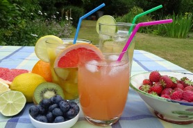Healthy fruit mocktails 